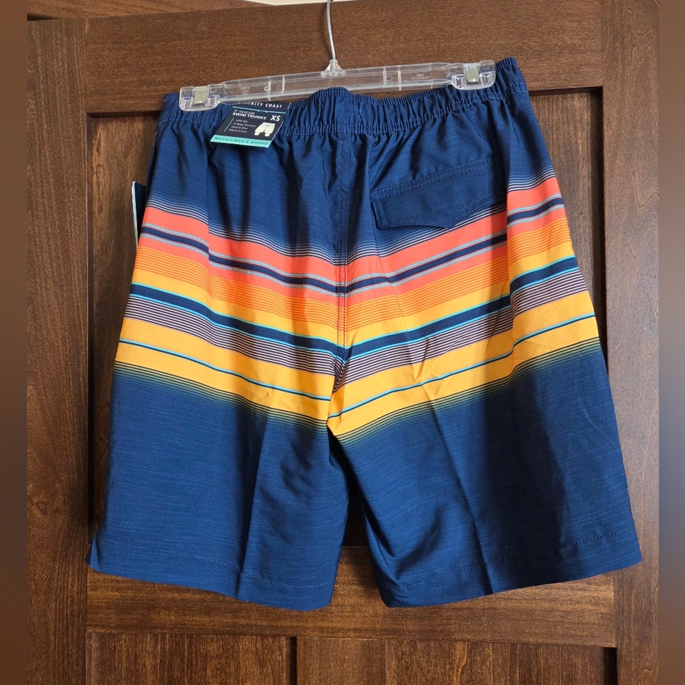 Men's Trinity Coast Blue Striped Swim Shorts - NWT! - Picture 3 of 7